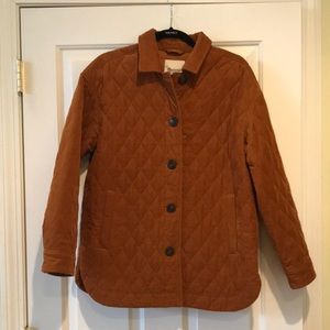 Madewell corduroy quilted shirt jacked, size M